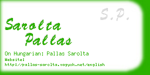 sarolta pallas business card